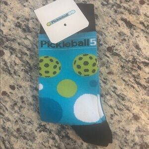 Pickleball 518 Blue and Black Unisex one size fits most Socks